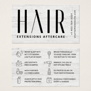 Extensiones de pelo modernas tarjeta de visita pos
