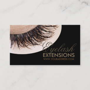 Extensiones Eyelash Tarjeta de visita Black Luxury