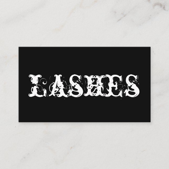 Extensiones Lash, tarjeta de visita Salon (Anverso)