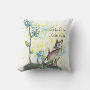 Exterior gato negro Cushion, cojín de gatito