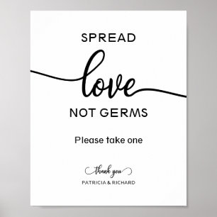 Extiende Amor No Gérmenes Señal de Favor de Desinf