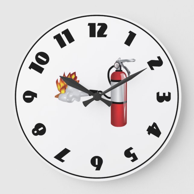 Extintor que pone hacia fuera el reloj del fuego (Anverso)