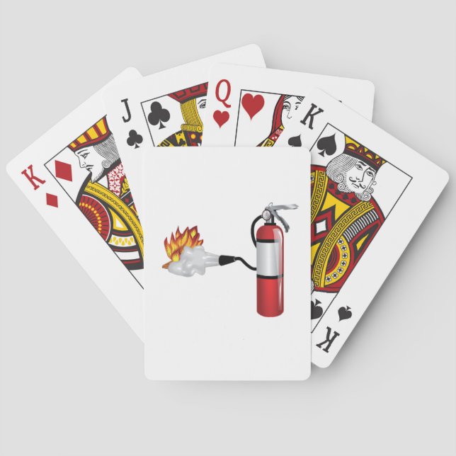 Extintor que publica naipes del fuego (Reverso)