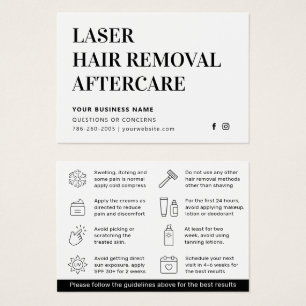 Extracción del pelo Tarjeta de instrucciones de la