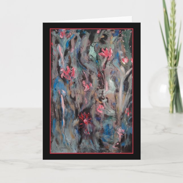 Extracto azul del pájaro - tarjeta de felicitación (Anverso)