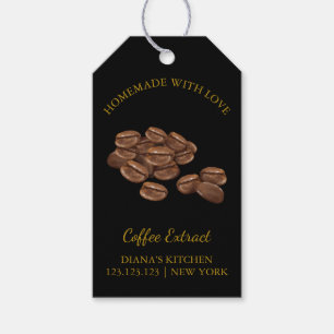 Extracto de café casero simple Etiqueta de colgar