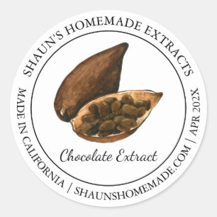 Extracto de chocolate de Cacao Etiqueta moderna