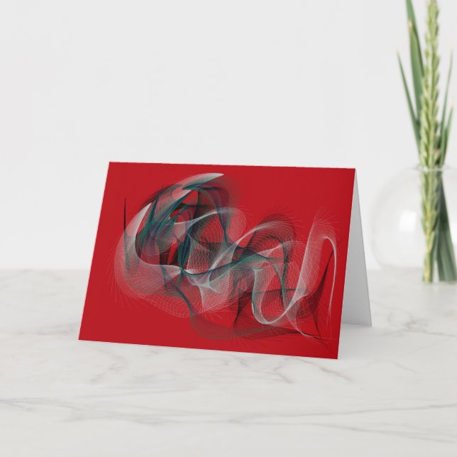 Extracto de la tarjeta de Navidad rojo y verde (Anverso)