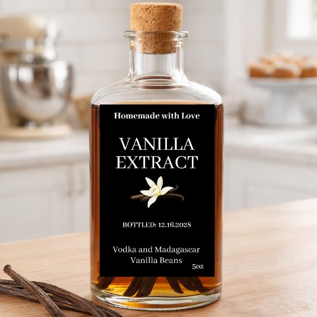 Extracto de Vainilla Etiqueta Personalizada Modern (Subido por el creador)