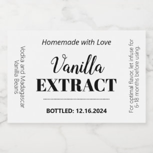 Extracto de vainilla Pegatina de etiqueta moderna