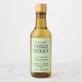 Extracto de vainilla verde Botella casera