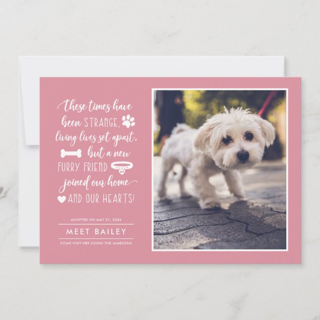 Extraña Invitación de foto de Mascota de Times New (Anverso)