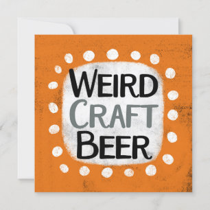 Extraña tarjeta de saludo de cerveza Craft