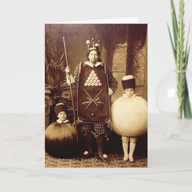 Extraña tarjeta postal de Fiesta de disfraces vict (Anverso)