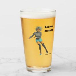 Extranjera Roller Skater Fantasy Art Glass Cup