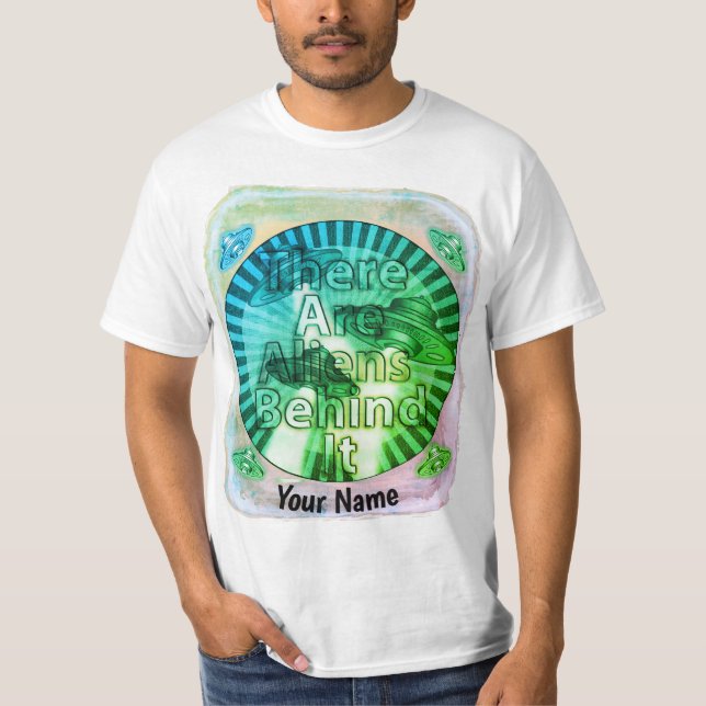 Extranjeros personalizados detrás de camiseta (Anverso)
