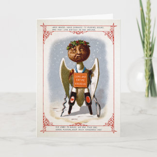 Extraño ángel de pudín de Navidad Victoriano vinta