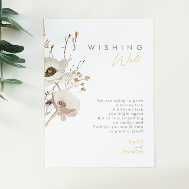 Extraño Boda de Flor Silvestre Deseando Tarjeta Bi (Subido por el creador)