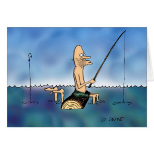 Extraño Día Personalizado de Pesca Tarjeta interio