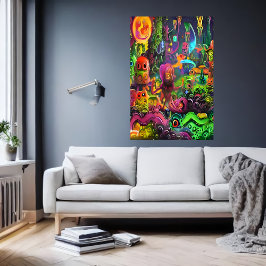 Extraño sueño colorido | Poster de arte de IA