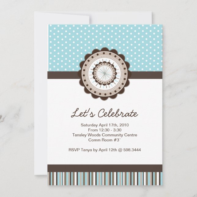 Extraordinaria invitación a la fiesta de cumpleaño (Anverso)