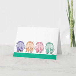 Extraordinaria tarjeta de elefante de 16 pies