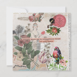 Extraordinaria tarjeta de felicitación plana Dream