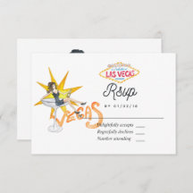 Extraordinaria tarjeta RSVP Wedding de Las Vegas