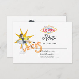 Extraordinaria tarjeta RSVP Wedding de Las Vegas