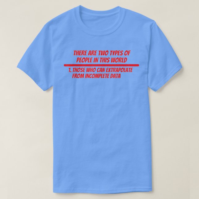 Extrapolar camiseta de ciencia de datos de camiset (Diseño del anverso)