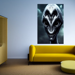 Extraterrestre de temible gris   Poster de arte de