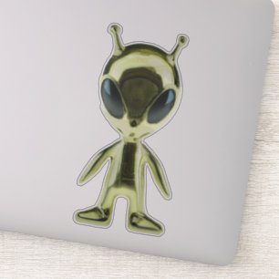 Extraterrestritoriales Alien Metallic Pegatina - P