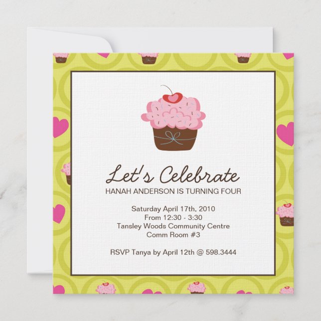 Extravagante invitación a fiesta de cumpleaños (Anverso)