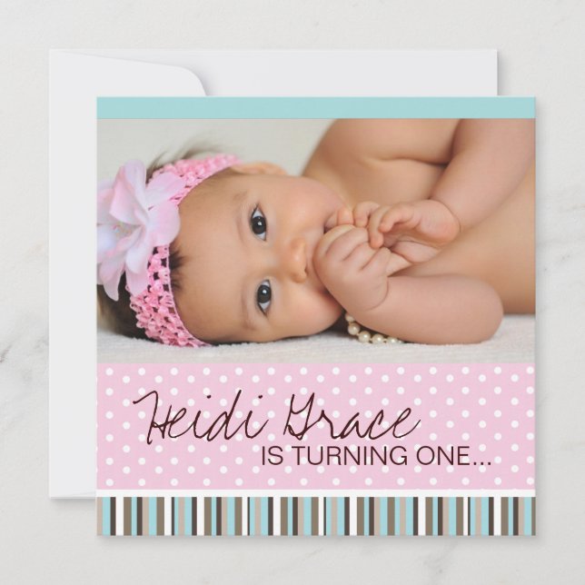 Extravagante invitación a fiesta de cumpleaños (Anverso)