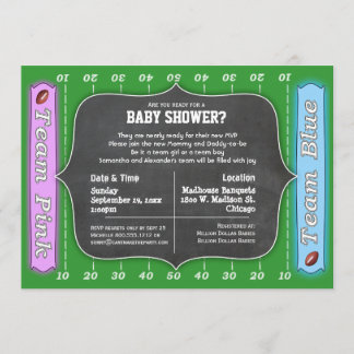 Extravagante invitación de Baby Shower al fútbol