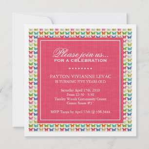 Extravagantes mariposas Invitación a fiesta de cum