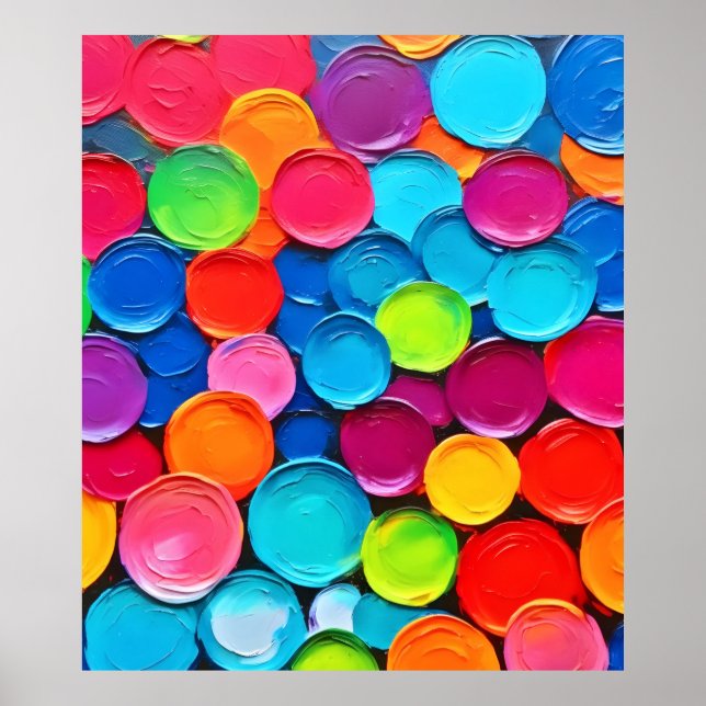 Extravaganza de Círculos Coloridos Arte (Frente)