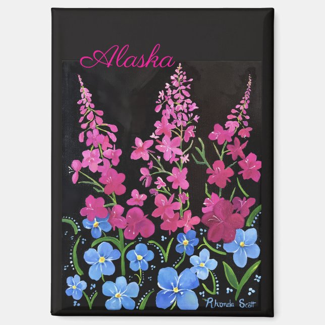 Exuberancia de Alaska, imán de epilobio (Anverso)