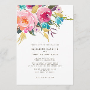 Exuberante invitación a la boda de Bouquet