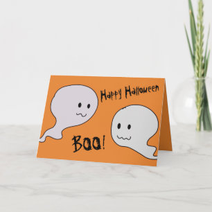 ¡Ey abucheo! Tarjeta linda de Halloween de los