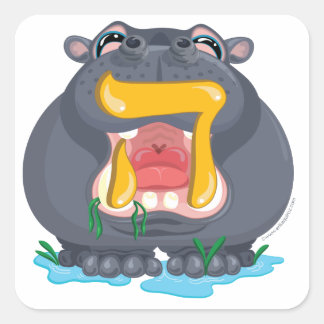 Ey pegatina del hipopótamo de la apuesta de Aleph