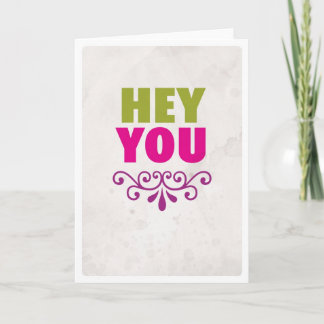 Ey usted estimada tarjeta del amor de la amistad