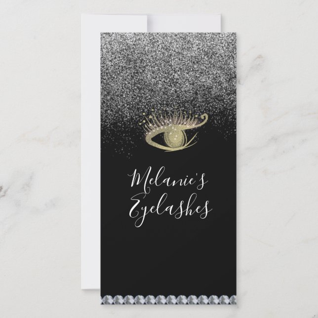 Eyelash Salon Business después de las tarjetas de  (Anverso)