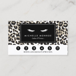 Eyelashes con tarjeta Leopard Print Loyalty Punch