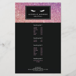 Eyelashes con volante de Purpurina morado/rosado