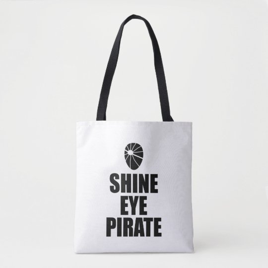 Eyepatch del pirata del ojo del brillo. Texto Bolsa De Tela