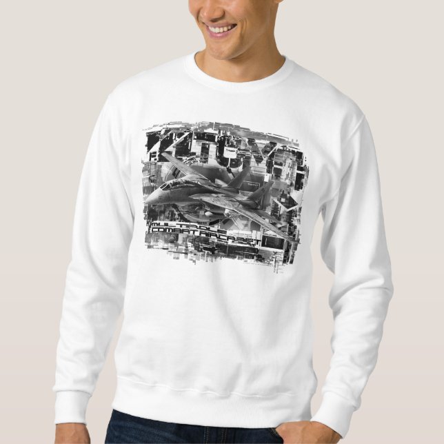 F-14 Camiseta sudadera básica masculina (Anverso)