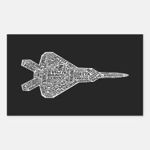 F-22 Raptor Jet Plane - Pegatinas patrióticos