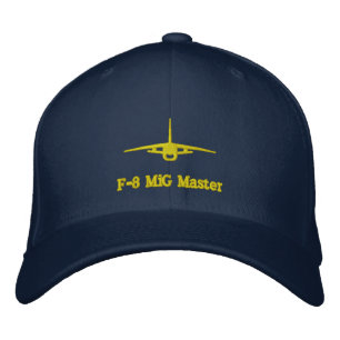 F-8 Gorra de golf cruzado W/Call Rótulo en la part