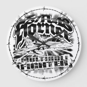 F/A-18 Hornet reloj grande reloj de pared acrílico
